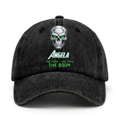 The Fear The Fate The Doom Skull Washed Cap ANGELA 13K1 C99PF