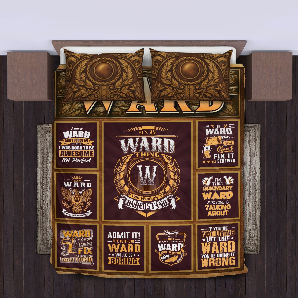 WARD Limited Edition Personalized Bedding Set 13K1-BS3