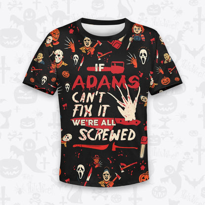 ADAMS Horror Halloween Pajama Set Scary T-Shirt & Pants Sleepwear Costume 13K1-HL1