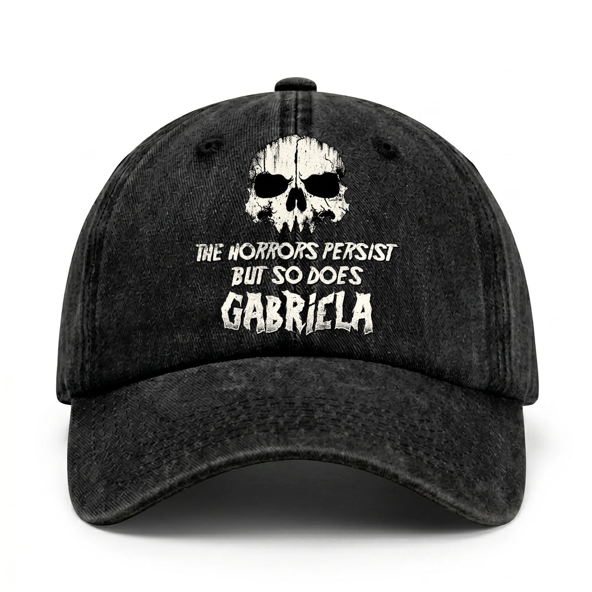 The Horrors Persist But So Does Your Name Cool Skull Washed Cap GABRIELA 13K1 C134PF