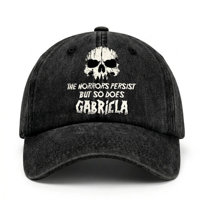 The Horrors Persist But So Does Your Name Cool Skull Washed Cap GABRIELA 13K1 C134PF