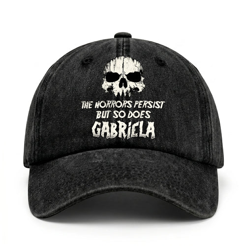 The Horrors Persist But So Does Your Name Cool Skull Washed Cap GABRIELA 13K1 C134PF