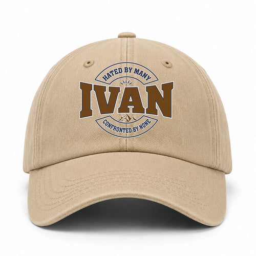 Hated By Many Confronted By None Washed Cap IVAN 13K1 C36PF