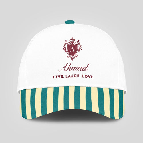 Live Laugh Love Green And Yellow Royal Cap AHMAD 13K1 C122PF