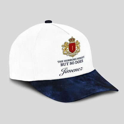 The Horrors Persist But So Does Your Name Elegant Blue And White Cap JIMENEZ 13K1 C123PF