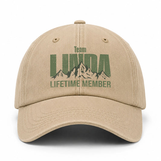 Team Your Name Lifetime Member Mountain Cap LINDA 13K1 C58PF