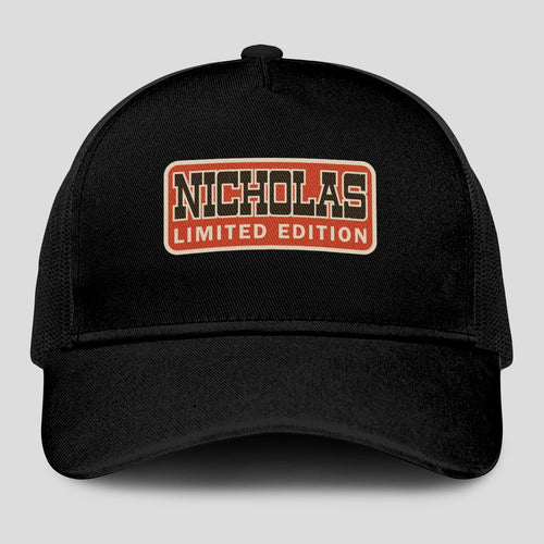 Limited Edition Red Logo Black Mesh Cap NICHOLAS 13K1 C215PF