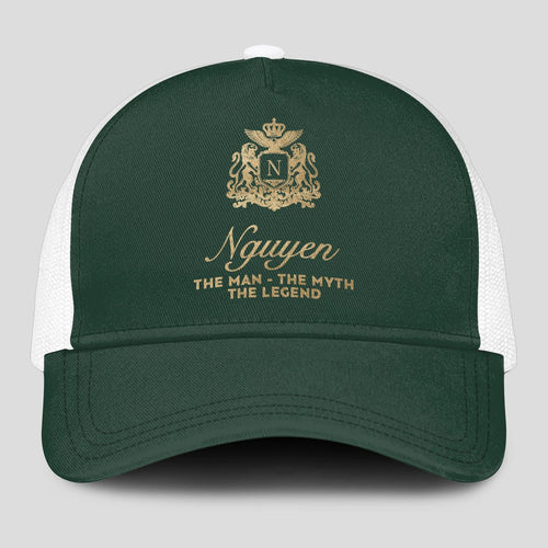 The Man The Myth The Legend Sage Green Mesh Cap NGUYEN 13K1 C192PF