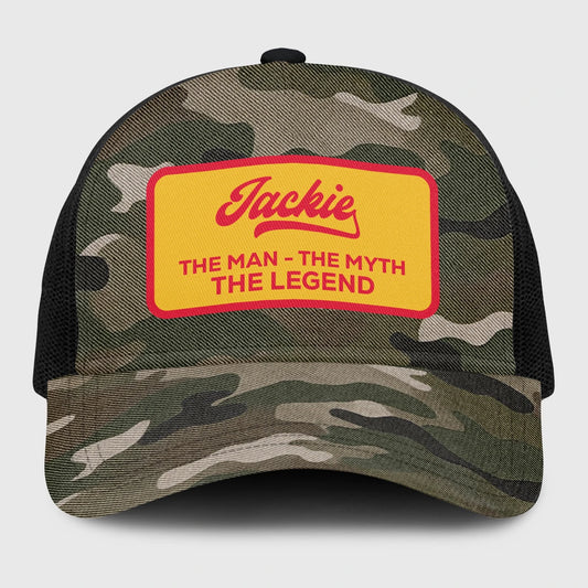 The Man The Myth The Legend Camo Vintage Mesh Cap JACKIE 13K1 C191PF