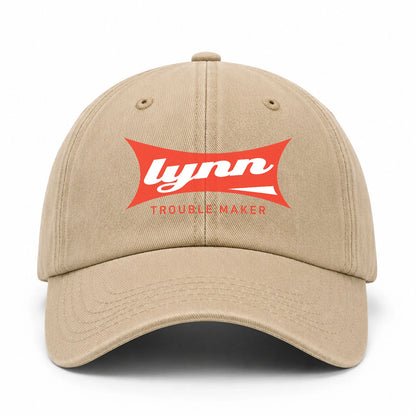Trouble Maker Red Logo Washed Cap LYNN 13K1 C78PF