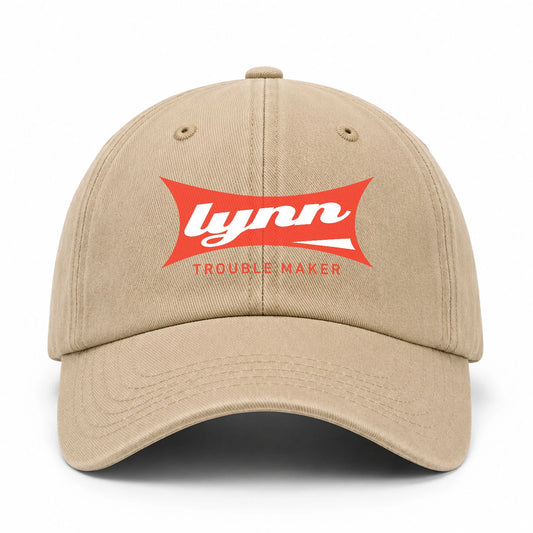 Trouble Maker Red Logo Washed Cap LYNN 13K1 C78PF