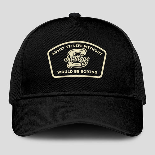 Admit It Life Without Your Name Would Be Boring Black Mesh Cap SANTIAGO 13K1 C214PF