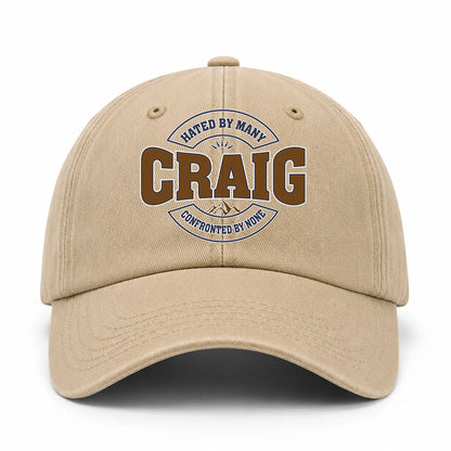 Hated By Many Confronted By None Washed Cap CRAIG 13K1 C36PF