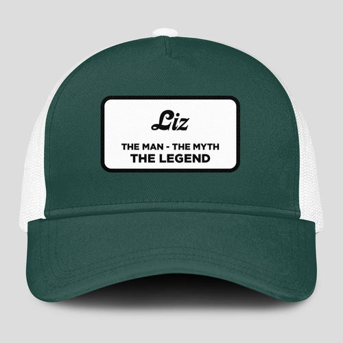 The Man The Myth The Legend Green And White Mesh Cap LIZ 13K1 C198PF