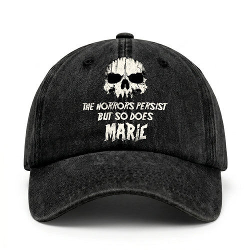 The Horrors Persist But So Does Your Name Cool Skull Washed Cap MARIE 13K1 C134PF