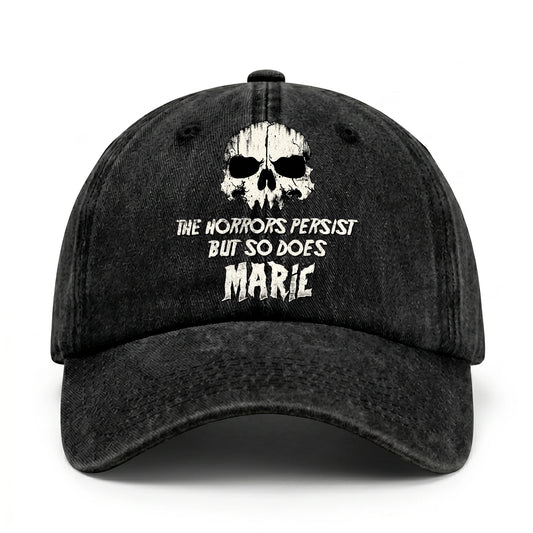 The Horrors Persist But So Does Your Name Cool Skull Washed Cap MARIE 13K1 C134PF