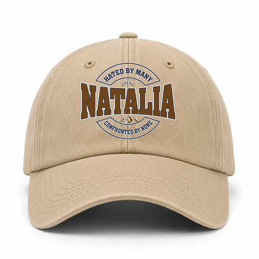 Hated By Many Confronted By None Washed Cap NATALIA 13K1 C36PF