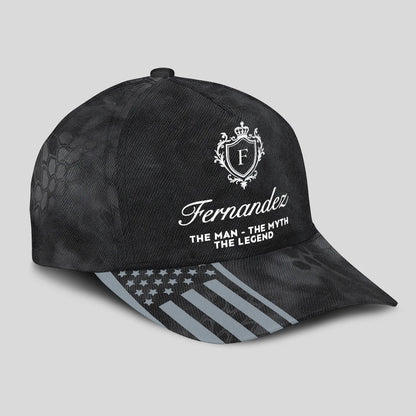 The Man The Myth The Legend America Black Camo Cap FERNANDEZ 13K1 C173PF