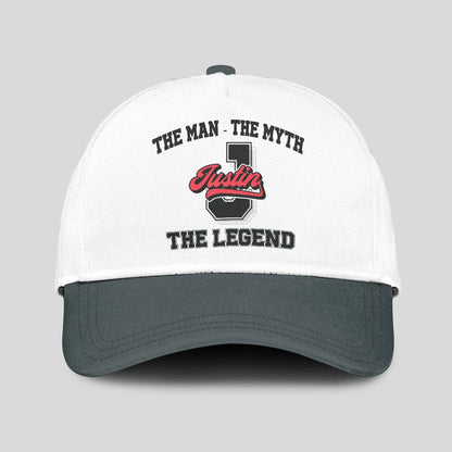 The Man The Myth The Legend Custom Initial Letter And Name Cap JUSTIN 13K1 C38PF