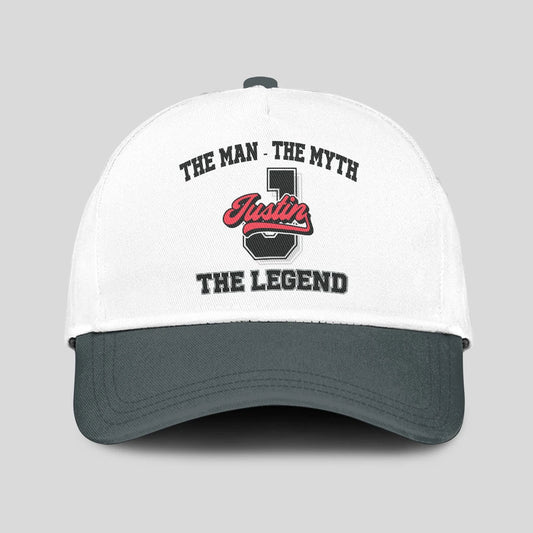 The Man The Myth The Legend Custom Initial Letter And Name Cap JUSTIN 13K1 C38PF