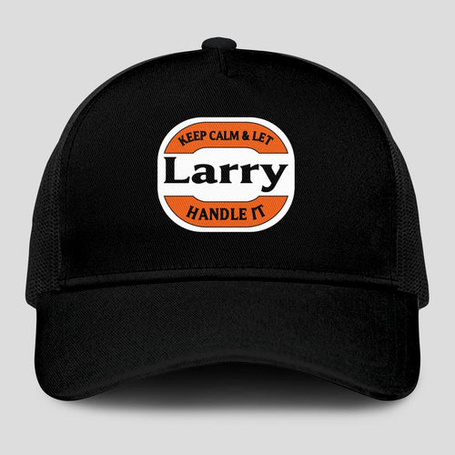 Keep Calm & Let Your Name Handle It Black Mesh Cap LARRY 13K1 C199PF
