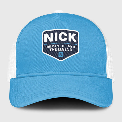 The Man The Myth The Legend Light Blue Mesh Cap NICK 13K1 C190PF