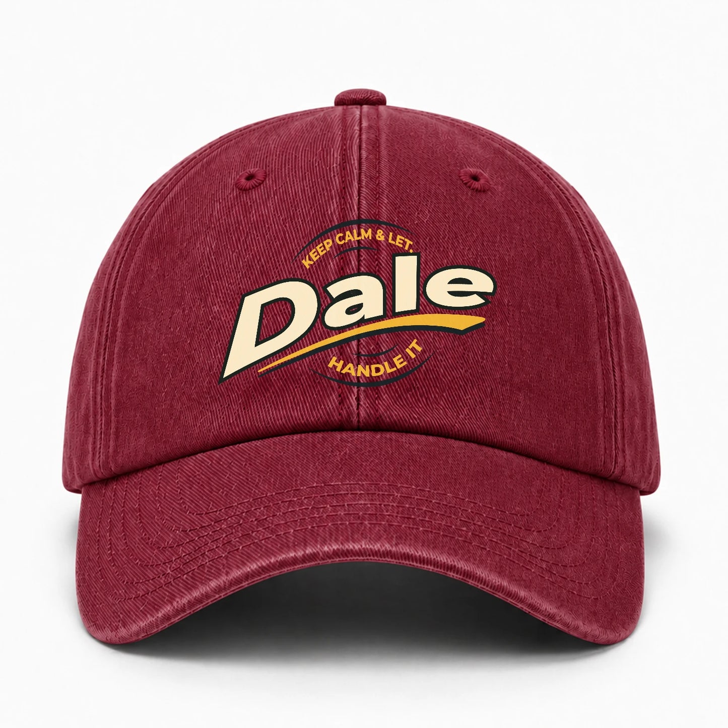 Keep Calm & Let Your Name Handle It Burgundy Washed Cap DALE 13K1 C105PF
