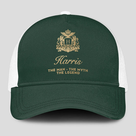 The Man The Myth The Legend Sage Green Mesh Cap HARRIS 13K1 C192PF