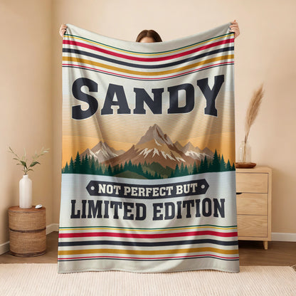 Not Perfect But Limited Edition Vintage Mountain Fleece Blanket SANDY 13K1 BK45
