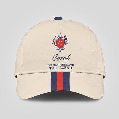 The Man The Myth The Legend Blue And Red Striped Cap CAROL 13K1 C117PF