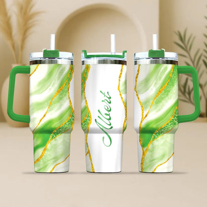 ALBERT 40oz Personalized Tumbler Cup with Straw | Custom Stainless Steel Mug 13K1-TB1