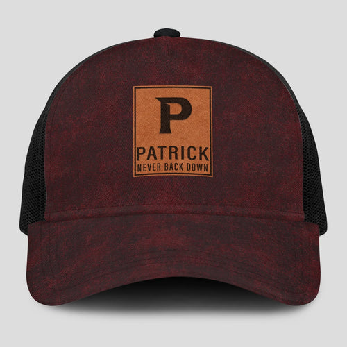 Never Back Down Burgundy And Black Mesh Cap PATRICK 13K1 C208PF
