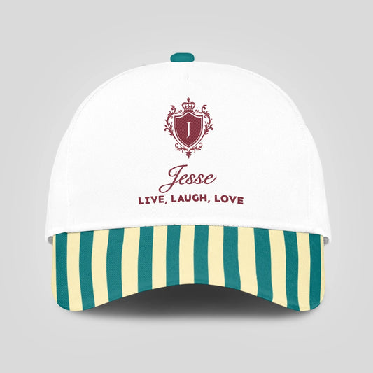 Live Laugh Love Green And Yellow Royal Cap JESSE 13K1 C122PF