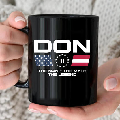 The Man The Myth The Legend Us Flag Mug DON 13K1 MG23