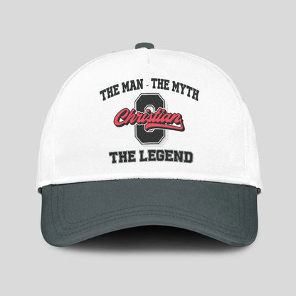 The Man The Myth The Legend Custom Initial Letter And Name Cap CHRISTIAN 13K1 C38PF