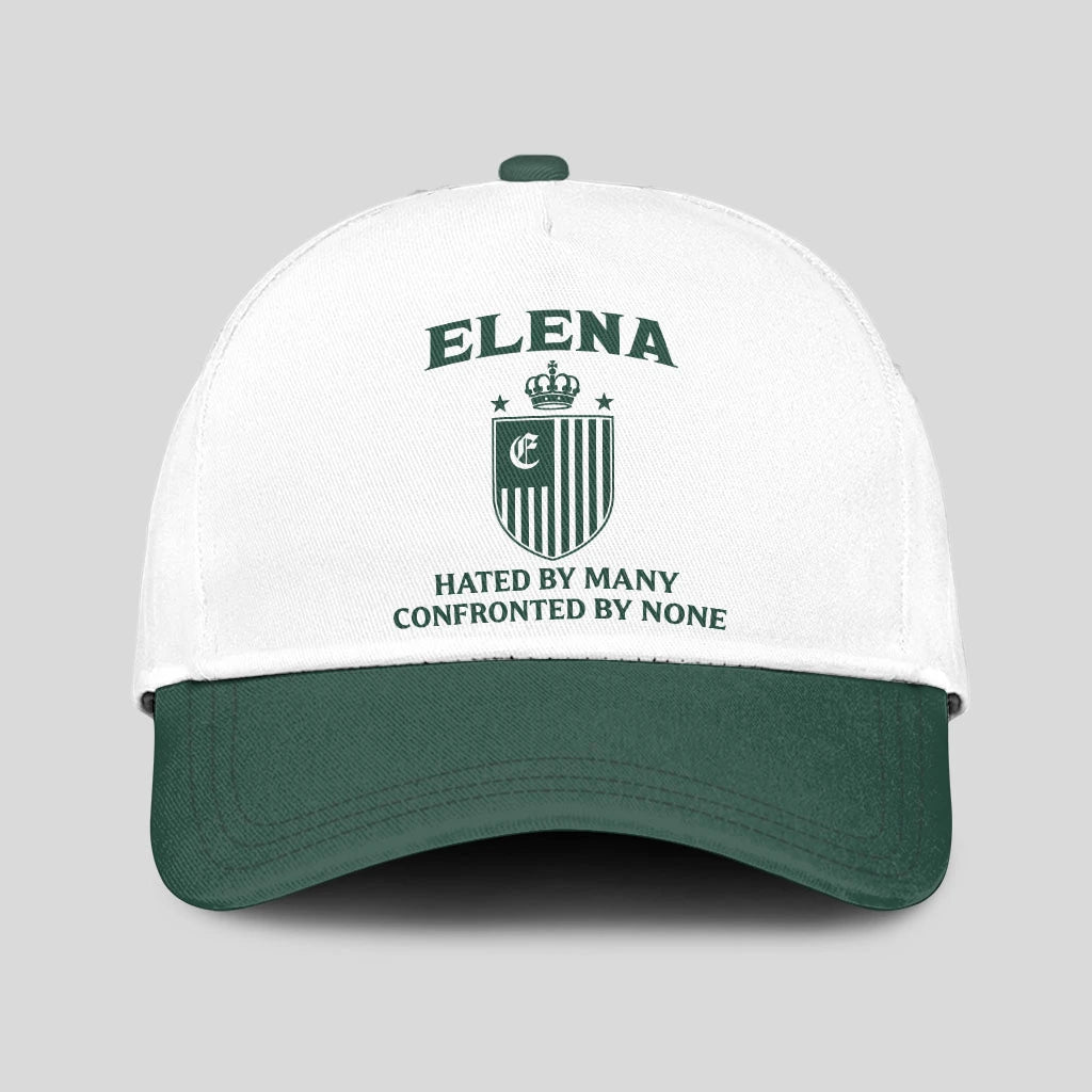Hated By Many Confronted By None Luxury Logo Cap ELENA 13K1 C41PF