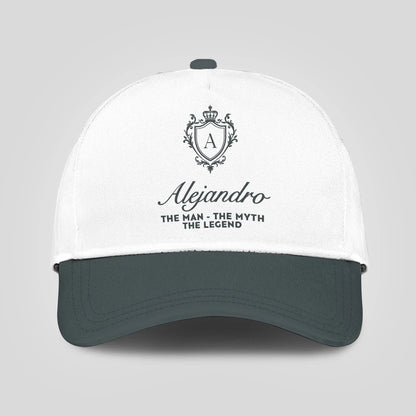 The Man The Myth The Legend Elegant Gray And White Cap ALEJANDRO 13K1 C170PF