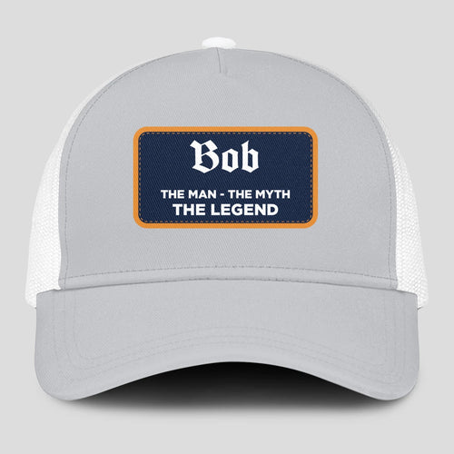 The Man The Myth The Legend Gray Mesh Cap BOB 13K1 C204PF