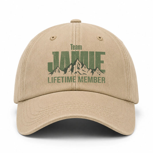 Team Your Name Lifetime Member Mountain Cap JAMIE 13K1 C58PF