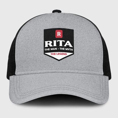 The Man The Myth The Legend Gray Mesh Cap RITA 13K1 C189PF