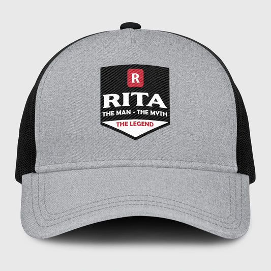 The Man The Myth The Legend Gray Mesh Cap RITA 13K1 C189PF