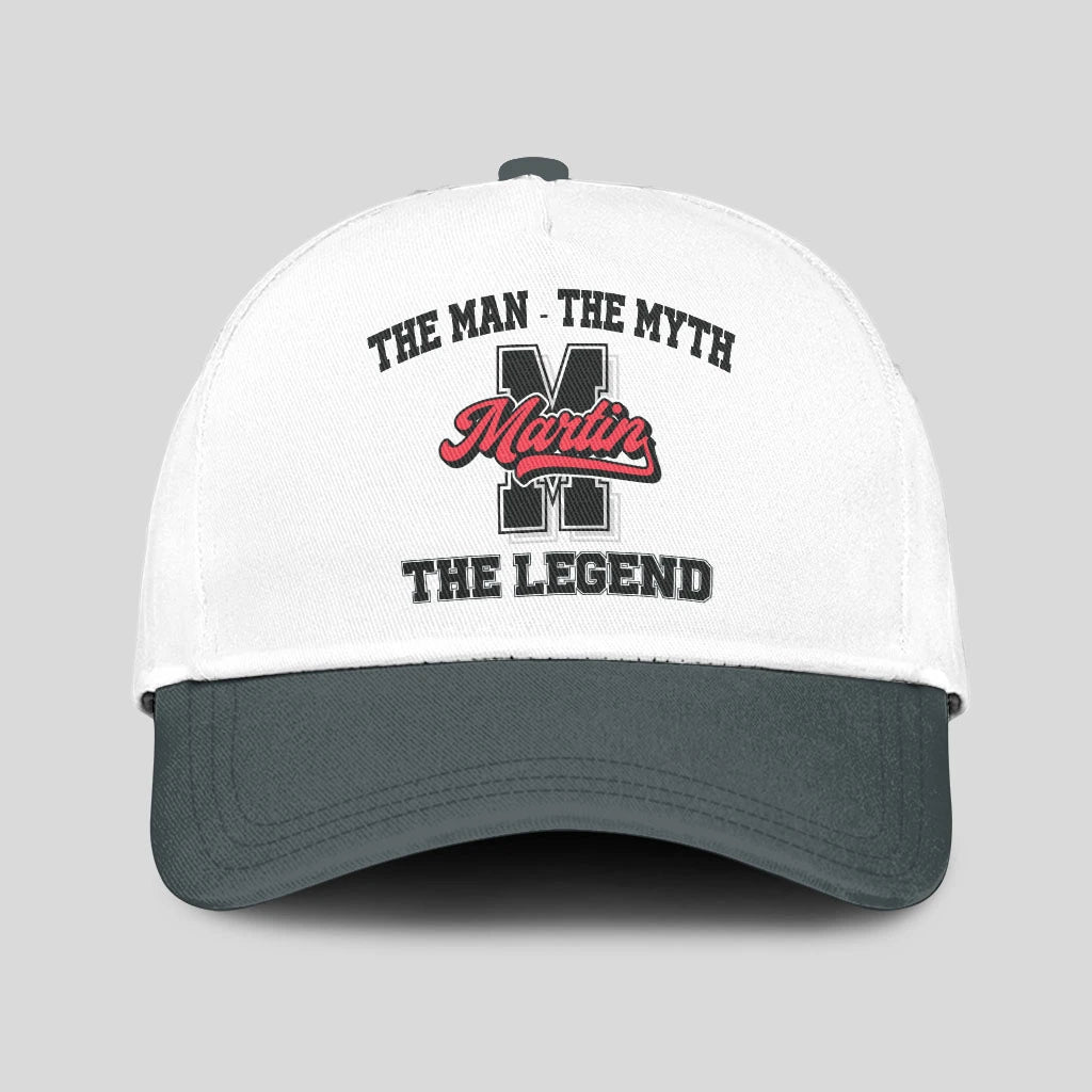 The Man The Myth The Legend Custom Initial Letter And Name Cap MARTIN 13K1 C38PF