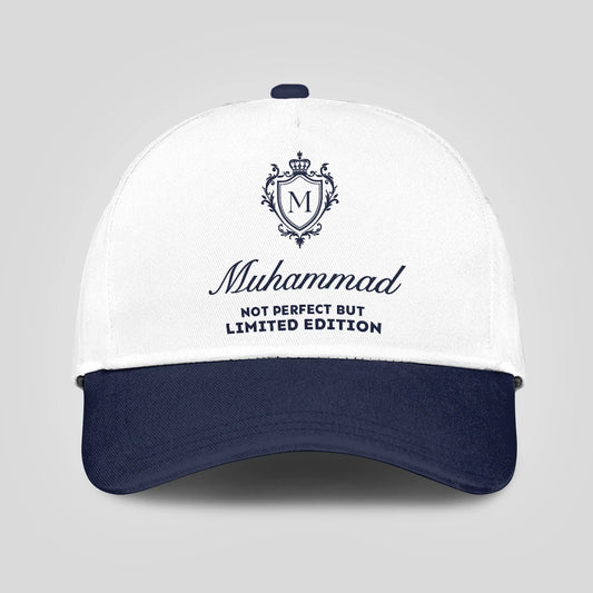 Not Perfect But Limited Edition Blue And White Luxury Cap MUHAMMAD 13K1 C151PF
