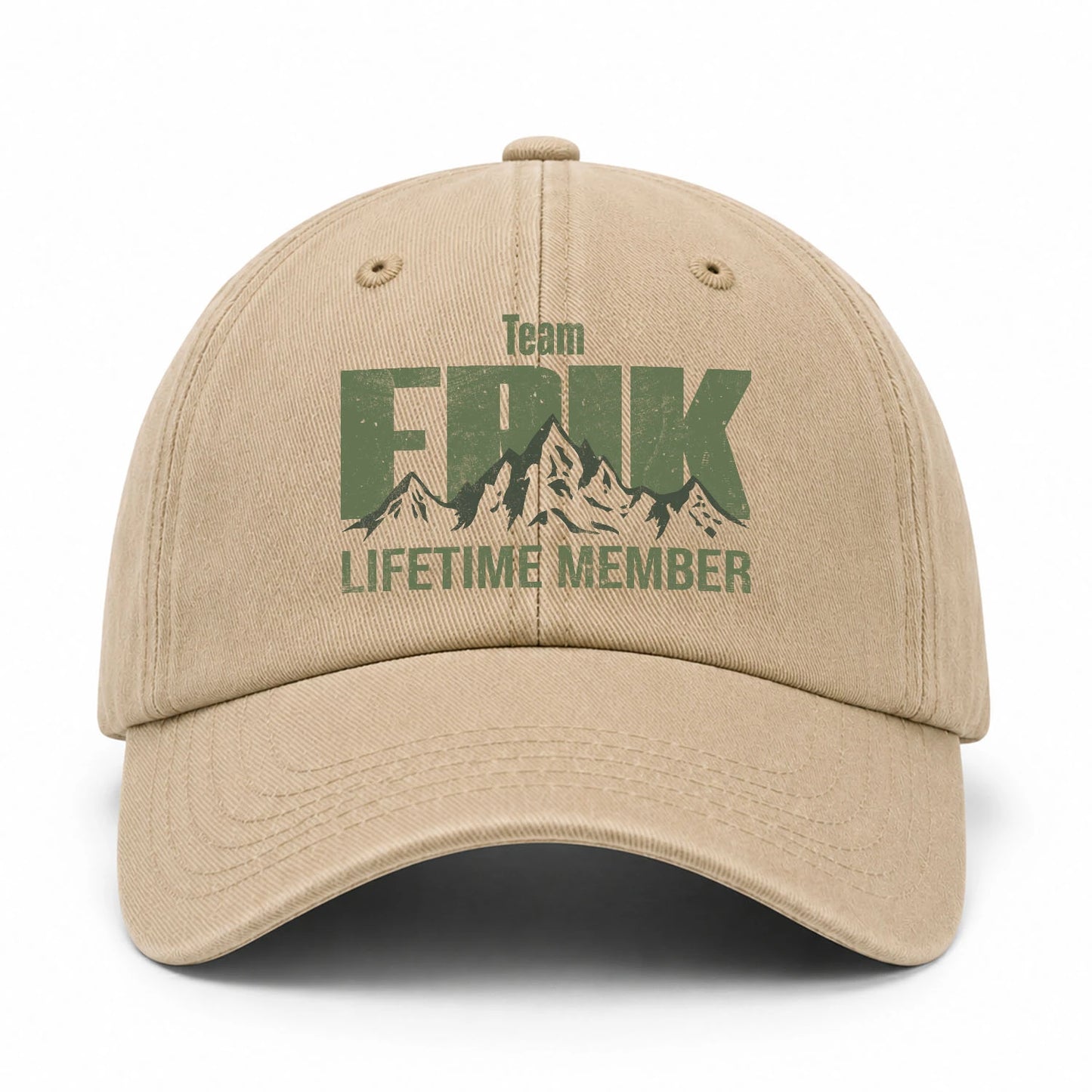 Team Your Name Lifetime Member Mountain Cap ERIK 13K1 C58PF