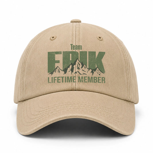 Team Your Name Lifetime Member Mountain Cap ERIK 13K1 C58PF