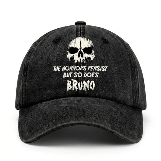The Horrors Persist But So Does Your Name Cool Skull Washed Cap BRUNO 13K1 C134PF