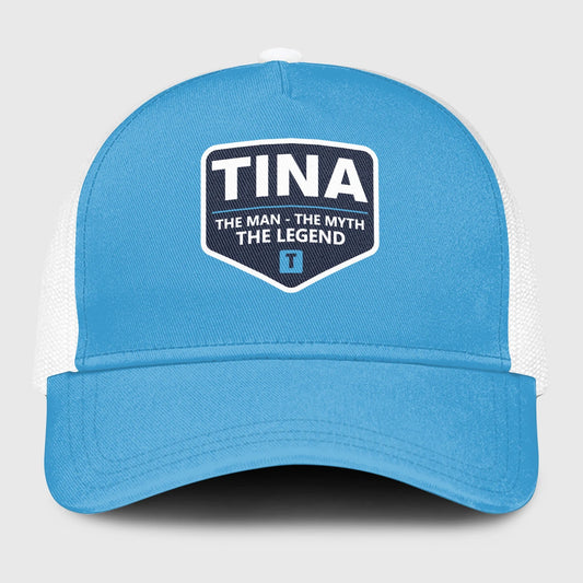 The Man The Myth The Legend Light Blue Mesh Cap TINA 13K1 C190PF