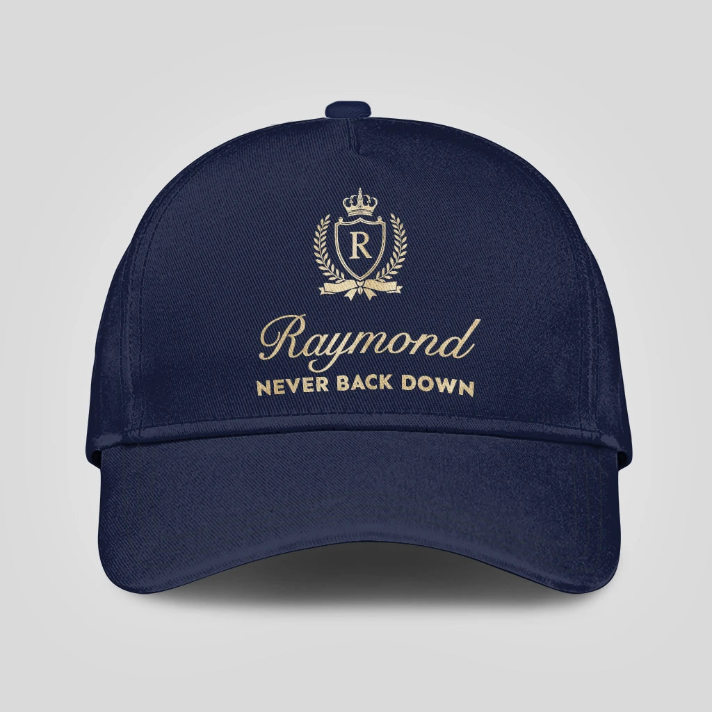 Never Back Down Luxury Crest Navy Cap RAYMOND 13K1 C167PF