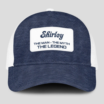 The Man The Myth The Legend Blue Denim Mesh Cap SHIRLEY 13K1 C194PF