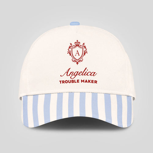 Trouble Maker Stripped Blue Beach Cap ANGELICA 13K1 C74PF